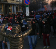 Феновете на ЦСКА правят шествие преди мача с Лудогорец