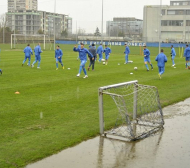 „Левски“ тренира под дъжда