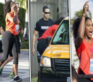 Серина Уилямс финишира с такси на бягане в Маями