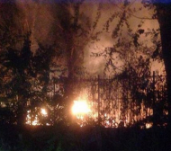 Пожар избухна до стадион "Черноморец"
