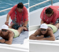 Роналдо заряза секси приятелките, майка му го мачка на яхта (СНИМКИ)
