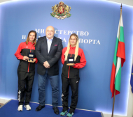 Кралев награди европейските шампионки Габриела и Стефани Стоеви 