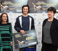 Александър Сръндев взе своя чек като спортен талант на "Еврофутбол"