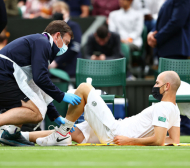 Контузия помогна на Федерер в маратонски мач