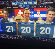 Джокович и Федерер се преклониха пред Надал след историческото му постижение
