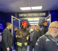 Пожар на стадион забави мач от Серия "А"