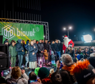 Децата на Разград и футболистите на Лудогорец запалиха Коледната елха