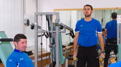 Фитнес в почивните дни за играчите на Черноморец