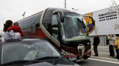 Барселона пристигна за мача с Интер