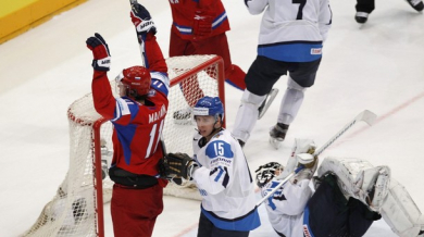 Русия размаза Финландия с 5:0 на Световното по хокей