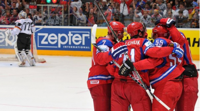 Русия срещу Чехия на финала на Световното по хокей на лед