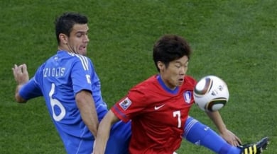 Джи Сунг Парк играч на мача срещу Гърция