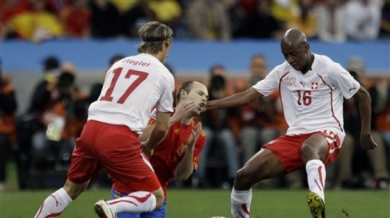 Испания - Швейцария 0:1, мачът по минути