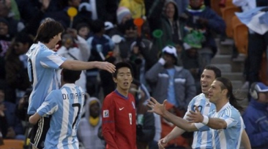 Аржентина - Южна Корея 4:1, мачът по минути