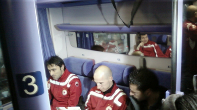 Вижте първо в БЛИЦ снимки от тръгването на ЦСКА с влак