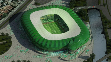 Бурса строи стадион като крокодил - СНИМКИ