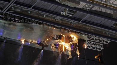 Стадионът за финала на Евро 2012 се запали (СНИМКИ)