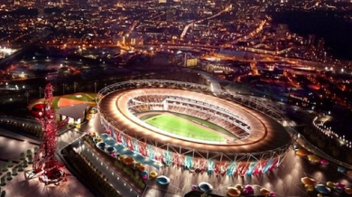 Зрител открива Олимпийския стадион в Лондон