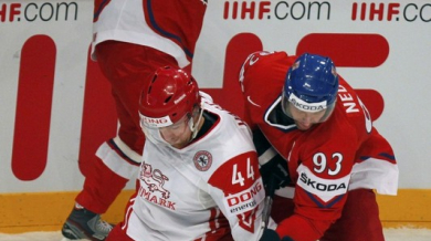 Чехия надви Дания на Световното по хокей на лед