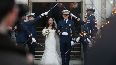 Олимпийска шампионка се омъжи за шеф в Белия дом