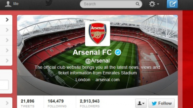 Арсенал лидер във Висшата лига и в „Туитър“