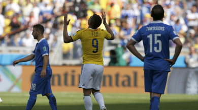Колумбия - Гърция 3:0, срещата по минути