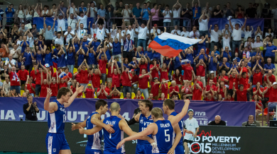 Русия се разправи със Сърбия в Световната лига (СНИМКИ)