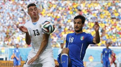 Италия - Уругвай 0:1, срещата по минути