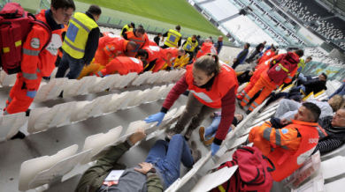 Симулираха атентат на стадиона на Ювентус (СНИМКИ)
