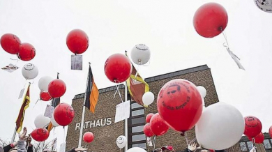 46 балона полетяха над родния град на Шумахер