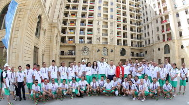 Красен Кралев и Стефка Костадинова се срещнаха с нашите спортисти в Баку