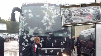 Засипаха автобус с фалшиви банкноти