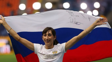 Постижение на руска атлетка я изстреля на световния връх