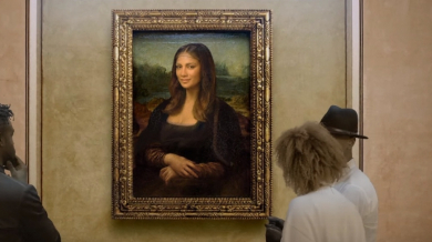 Никол грейна като Мона Лиза (ВИДЕО)