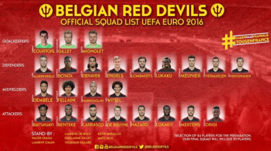 Белгия обяви разширения отбор за Евро 2016