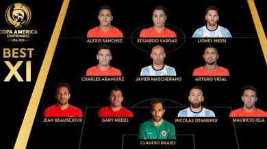 Само чилийци и аржентинци в идеалния отбор на Копа Америка