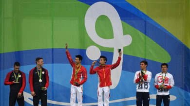 Китайци със златните медали в скоковете от 10-метрова кула