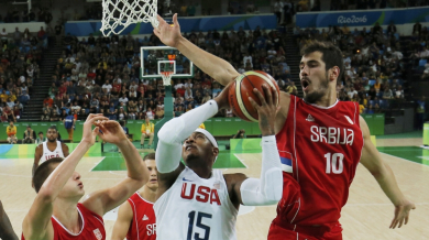 Звездите от НБА се измъчиха със Сърбия