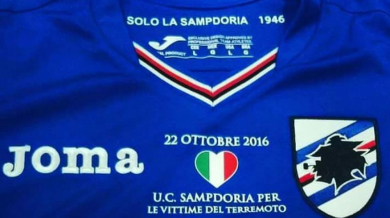 Сампдория почита жертвите от земетресението през август на дербито