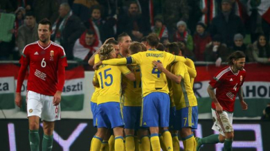 Швеция срази Унгария в последния мач на легендарен вратар (ВИДЕО)