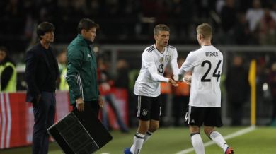 Дебютирал за Германия срещу Англия аут срещу Азербайджан