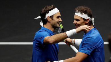 Исторически мач! Федерер и Надал играха заедно и показаха майсторство