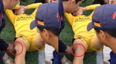 Герой! Ето как наместиха коляното на контузен футболист (ВИДЕО) 