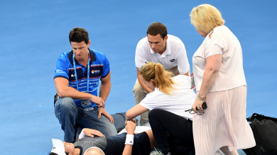 Тъжна гледка: Тенисистка се строполи на земята от болка (ВИДЕО)