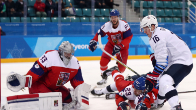 Чехия изхвърли САЩ от хокейния турнир в Пьонгчанг