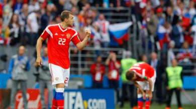 Дзюба вкара трети гол за Русия с първото си докосване в мача (ВИДЕО)