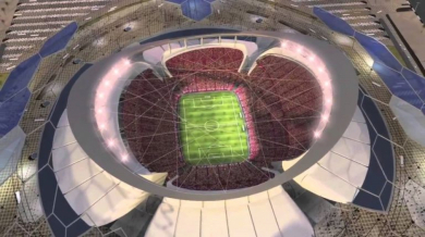 Това е стадионът, който ще приеме следващия финал на Мондиал, но... (СНИМКИ)