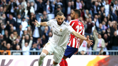 Реал ликува в дербито на Мадрид, Бензема притиска Меси ВИДЕО