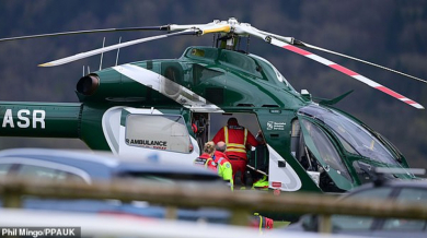 Страховит инцидент! Откараха млада жена с хеликоптер в болница СНИМКИ