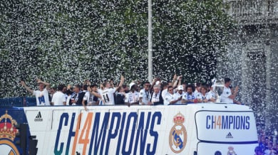 Хиляди празнуваха с Реал в Мадрид ВИДЕО